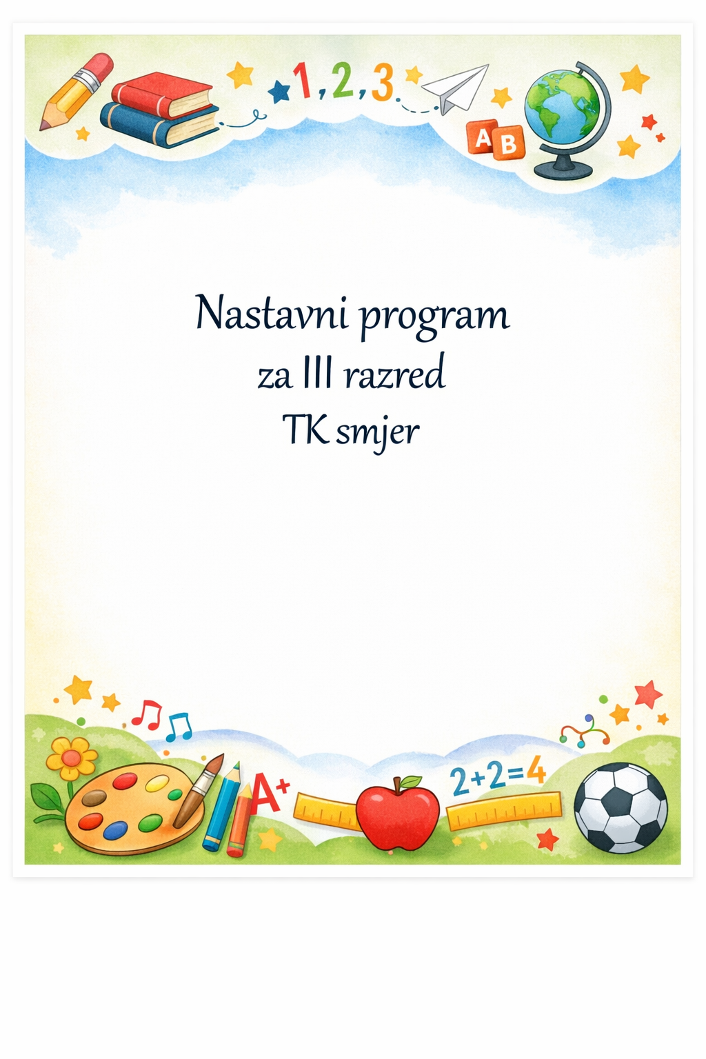 Nastavni program za III razred - TK